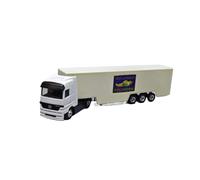Modelo De Coche Vintage Camión Contenedor Blanco con Faldón MB Modelo Aleación Vehículo Transporte Familiar Vehículo Estático Metal Escala 1:87 Decoraciones De Mesa