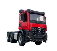 Modelo De Coche Vintage Camión Semirremolque A Gran Escala Mercedes-Benz Actros Atania Modelo Aleación con Cabeza De Remolque Escala 1/24 Decoraciones De Mesa(Red)