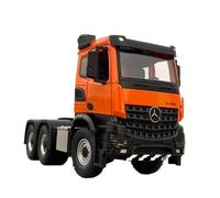Modelo De Coche Vintage Camión Semirremolque A Gran Escala Mercedes-Benz Actros Atania Modelo Aleación con Cabeza De Remolque Escala 1/24 Decoraciones De Mesa(Orange)