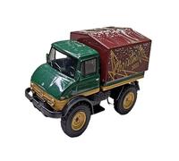 Modelo De Coche Vintage Camión Todoterreno De Aleación Mercedes-Benz Unimog U406 Edición Navideña Escala 1:64 Decoración Navideña Decoraciones De Mesa