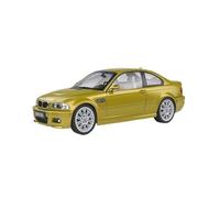 Modelo De Coche Vintage Colección De Modelos De Coches De Aleación De Oro Azul BMW E46 1:18 con Adornos De Metal Decoraciones De Mesa(Gold)