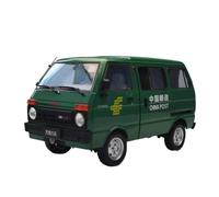 Modelo De Coche Vintage Exhibición De Modelos Automóviles Aleación Daihatsu TJ110 Camioneta De Policía Mensajero Seguridad Pública Escala 1/18 Decoraciones De Mesa(Green)