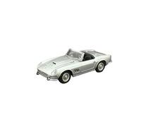 Modelo De Coche Vintage Ferrari 250GT California Edition - Coche A Escala 1:64 Fundido A Presión Multicolor Capó Delantero con Apertura Decoraciones De Mesa(Silver)