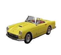 Modelo De Coche Vintage Ferrari 250GT CAR64A Serie 1 Modelo De Resina Convertible Clásico Amarillo Interior Rojo Escala 1:43 Decoraciones De Mesa