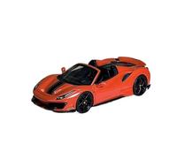Modelo De Coche Vintage Ferrari 488pista Convertible con Techo Rígido Modelo Coche Resina Obra Hecha A Mano Decoración Escaparate Escala 1:64 Decoraciones De Mesa(Orange)