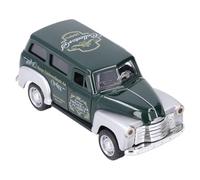 Modelo de coche vintage Juguetes a escala 1:32, Efecto de luz de sonido, diseño retroiluminado valor coleccionable para diversión sin fin (verde oscuro)