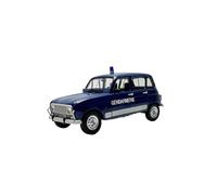 Modelo De Coche Vintage Mini Coche Policía Renault 4L 1978 Escala 1:18 Aleación Azul Fundido A Presión para Escritorio Creatividad Y Exhibición Decoraciones De Mesa