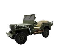 Modelo De Coche Vintage Modelo De Aleación para Vitrina Coleccionistas Vehículos Militares Jeep Willys La Segunda Guerra Mundial Escala 1:18 Decoraciones De Mesa