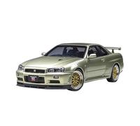 Modelo De Coche Vintage Modelo De Coche A Escala Aleación Nissan Skyline GT R34 V-Spec A Escala 1/18 Exhibición De Colección Vehículos Raros Decoraciones De Mesa(Green)