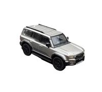 Modelo De Coche Vintage Modelo De Coche A Escala Aleación Toyota Prado 250 Land Cruiser LC250 2024 Decoración Retro Escala 1:64 Decoraciones De Mesa(Silver Left Rudder)