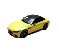 Modelo de Coche Vintage Modelo De Coche Aleación Benz SL63 Amg Totalmente Abierto Fundición A Presión para Exhibición Y Adornos Escala 1:18 Decoraciones de Mesa(Yellow)