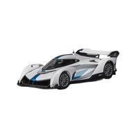 Modelo De Coche Vintage Modelo De Coche Aleación McLaren SolusGT 1/64 Carrocería Superdeportivo Blanca con Decoración Escritorio A Escala Azul Decoraciones De Mesa