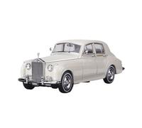 Modelo De Coche Vintage Modelo De Coche Clásico Rolls Royce Silver Cloud 1965 Escala 1:64 De Aleación Fundida A Presión Color Blanco Y Negro Decoraciones De Mesa(White)