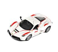 Modelo De Coche Vintage Modelo De Coche De Aleación A Escala 1:32 para Ferrari Rafael con Sonido Y Función De Retroceso De Colección Decoraciones De Mesa(White)