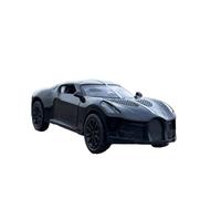 Modelo De Coche Vintage Modelo De Coche De Aleación Bugatti Night Sound A Escala 1/43 Superdeportivo con Retroceso Y Puerta Abierta Decoraciones De Mesa(Black)