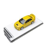 Modelo De Coche Vintage Modelo De Coche Deportivo De Aleación Amarilla Mitsubishi Lancer EVO IV De Cuarta Generación Versión Cola Larga 1/64 Decoraciones De Mesa