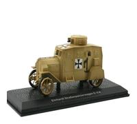Modelo De Coche Vintage Modelo De Vehículo Blindado Ehrhardt EV/4 De La Primera Guerra Mundial Escala 1/43 Decoración Espacial Vintage Decoraciones De Mesa(Yellow)
