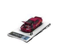 Modelo De Coche Vintage Nissan Skyline GTR R32 Time Micro Alloy Diecast Modelo De Juguete Chasis De Metal Juguetes De Exhibición 1/64 Decoraciones De Mesa