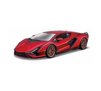 Modelo De Coche Vintage para Lamborghini Sian FKP 37 1 24 Coche Deportivo Rojo Vehículos Fundición A Presión Estática Modelo Coleccionable Decoraciones De Mesa