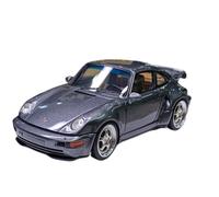 Modelo De Coche Vintage Porsche 911 964 Turbo S Modelo De Coche De Aleación Fundido A Presión Flachbau VM160 Escala 1:43 Decoraciones De Mesa(Gray)