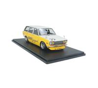 Modelo De Coche Vintage Simulación De Modelo Estático A Escala 1:18 para Datsun 510 Colección De Adornos De Resina Amarilla Y Blanca Decoraciones De Mesa