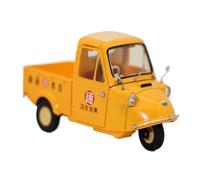 Modelo De Coche Vintage Triciclo Daihatsu Midget De Aleación Modelo De Camión Pequeño Pollo Triangular Decoración Amarilla 1/43 Decoraciones De Mesa