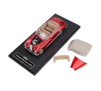 Modelo De Coche Vintage Vitrina De Exhibición De Modelos De Coches De Aleación Multicolor De Mercedes Benz 300D De 1959 Escala 1:64 Decoraciones De Mesa(Red)