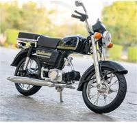 Modelo de Coleccionable Modelo De Motocicleta A Escala 1/12, Juguete Simulación Carreras Portátil, para Honda JiaLing JH-70(Nero)