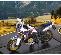 Modelo de Coleccionable Modelo De Motocicleta A Escala 1/18, Juguete Simulación Carreras Portátil, para Honda para Africa Twin DCT(White)