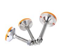 Modelo de Copa pie Ajustable Alta Resistencia, Ajuste Antideslizante, PVC Grano Amarillo Fijo, Soporte Amortiguador, Bloque Hierro Patas Regulables para Muebles(D50-M10-100mm-4PCS)