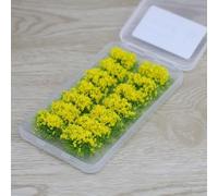 Modelo de decoración de hierba de flores diseñado para entornos en miniatura, complemento perfecto para casas de muñecas y proyectos de paisaje (amarillo)