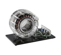 Modelo de demostración de motor sin escobillas sin ondulaciones, motor de rotor interior abierto con regulación de velocidad, modelo de instrucción STEM para adultos aficionados