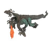 Modelo de Dinosaurio de 3 Cabezas Juguete de Dinosaurio de Simulación de Plástico 25 X 11,8 Cm con Diseño de Pulverización de Fuego Figura Realista de 3 Cabezas para Niños de Años en Adelante