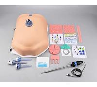 Modelo de Enseñanza con Herramientas Caja Biónica de Abdomen Neumática Suave Caja de Entrenamiento para Simulación de Cirugía Laparoscópica con Endoscopio HD 1080P 10 Módulos de Entrenamiento Ent