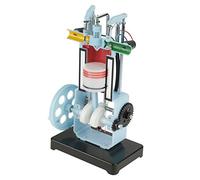Modelo de Enseñanza de Física, Kit de Motor Monocilíndrico de Cuatro Tiempos para Escuela Secundaria con 2 Formas de Uso, Fácil de Montar y Demostrar, Hecho de Plástico y Metal,