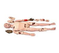 Modelo de enseñanza, entrenamiento en habilidades de atención al paciente traumatizado en enfermería, maniquí de cuerpo completo con una variedad de módulos de trauma removibles para la capacitación