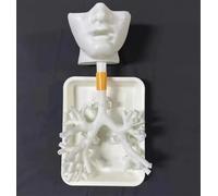 Modelo de entrenamiento de broncoscopia, broncoscopio de resina, modelo de anatomía del árbol bronquial, conjunto de fibra bronquial, regalo médico, for la enseñanza(Oral version white)