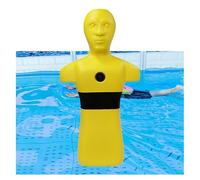 Modelo De Entrenamiento De Fuego Naranja/Amarillo,Herramientas De Enseñanza For Prevenir Ahogamientos,muñeco Acuático De 99cm De Alto,con 3 Orificios De Entrada(Yellow)