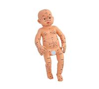 Modelo de entrenamiento de masaje infantil con puntos de acupunta, tamaño real, anatomía realista del bebé para el desarrollo de habilidades de enfermería, entrenamiento de masaje