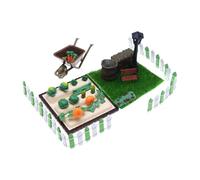Modelo de escena de microvegetales, campo vegetal, modelo de paisaje, kit de manualidades, mini kit de modelo de granja, figuras vegetales para niños