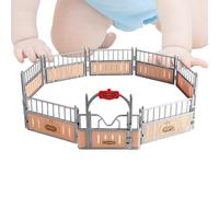 Modelo de establo de caballos: juego de animales de granja de juguetes de granero, colección de figuras de caballos realistas, juguetes para juegos de simulación, kit educativo de juegos de granja, re