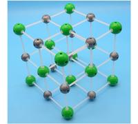 Modelo De Estructura Cristal Iónico Cloruro Sodio, Molecular Célula Unitaria Cúbica Centrada En La Cara, Herramienta Demostración Enseñanza Disposición
