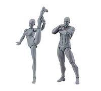 Modelo de figuras de dibujo 2PCS 5.91 pulgadas Figura de acción masculina y femenina Modelo de pintura corporal de maniquí de dibujo poseable para artistas, uso en cocina