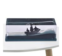 Modelo De Fluido De Crucero Acrílico: Botella De Acrílico Transparente Ecológica, Modelo De Crucero Para Aliviar El Estrés, Escultura Líquida De Iceberg De Resina Hecha A Mano | Regalo Decorativo Para