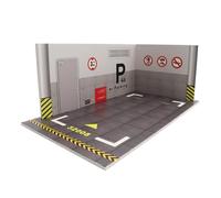 Modelo de garaje de estacionamiento - Campeones de velocidad, modelo de cochera de exhibición | Modelo de almacenamiento de estacionamiento, escena de estacionamiento, cochera compatible con bloques