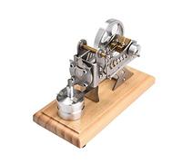 Modelo de generador de energía de Motor Stirling de Aire LED, Kit de experimentos de física y Ciencia educativa para Estudiantes, Profesores, Ingenieros, construcción de Metal y