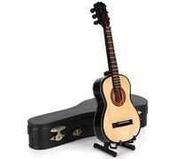 Modelo de Guitarra clásica de Madera en Miniatura con Soporte, simulación Muy Detallada de un Instrumento Musical, Adorno, Regalo para Amantes de la música y coleccionistas, 8"