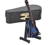 Modelo De Guitarra Clásica En Miniatura Mini Guitarra De Madera Adornos De Decoración De Escritorio Modelo De Guitarra Azul Decoración Guitarra En Miniatura Instrumentos Musicales (Azul)