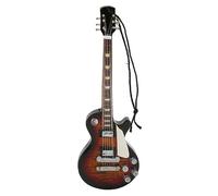 Modelo de guitarra eléctrica en miniatura, adorno de madera sólida, mano de obra exquisita, ideal para la decoración de la fiesta de bodas del festival de música, 4.7 x 1.6in