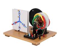 Modelo de instrucción de electricidad trifásica con generador manual, enseñanza de rectificador, panel de terminales impreso, demostrador de de física para laboratorios escolares Modelo de de de